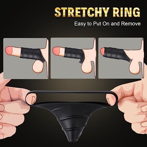 Penis Ring Set Sex Toys - Adult Toys 5Pcs, Penis Sleeve Conjoined Cockring Sex Kit Sex Toy, Cock Sleeve Penis Stretcher For Men Erection Sex, Penis Sex Toy For Men Couple Sex Pleasure - Image 2