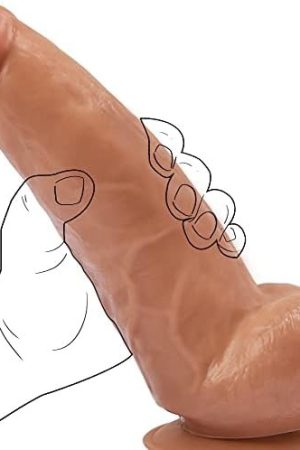 Small Glans Big Thick Dildo With Strong Suction Cup, Huge Realistic Dildo For Anal Play, Fake Penis Adult Sex Toy For Vagina Anal Stimulate G-Spot Stimulating Quick Orgasm