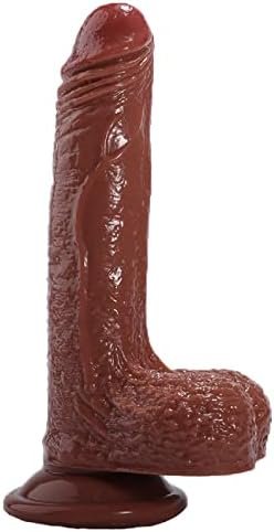 Realistic Dildos Feels Like Skin, 7 Inch Dildo With Strong Suction Cup For Hands-Free Play, Beginners Dildo For Anal Play, Adult Sex Toys For Women & Men
