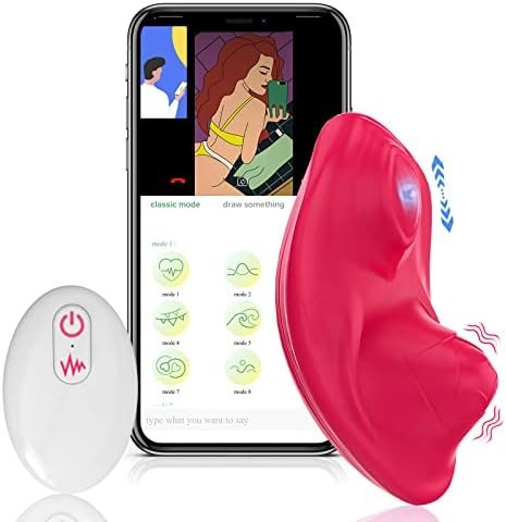 App Remote Control Vibrator For Panties, Wearable Panty Vibrator With Rolling Balls, 3 Slip & 9 Vibrations Butterfly Vibrator, Dual Motor Clitoral Stimulator Adult Toys For Women Couples Play, Purple