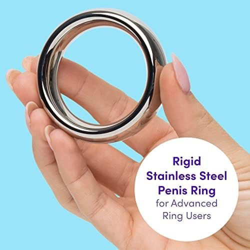 Lovehoney Dominix Cock Ring - Stainless Steel Penis Ring - 1.75 Inch Doughnut Cock Ring - Waterproof - Silver - Image 2