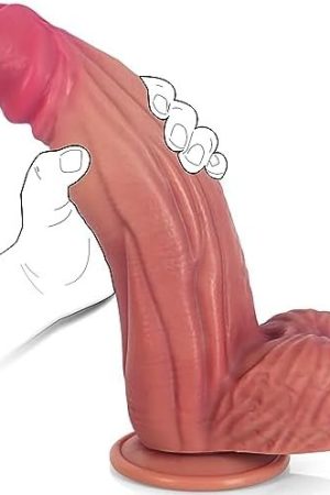 Huge Dildo Sex Toys For Women - Adult Toys 2.25" Diameter Thick Dildo, Sex Toy Giant Big Dildos, Soft Silicone Realistic Penis, Suction Cup, Strap On Wide Girth Dildo For G Spot & Men Anal Stimulator