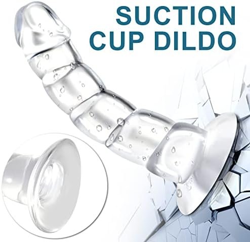 Jelly Dildo Sex Toy For Women G Spot Anal Vaginal, Flexible Realistic Clear Dildos Masturbator Stimulator With Powerful Suction Cup, Lifelike Penis Dildo For Beginners,Men, Couple - Image 3