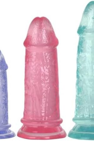 Dildo Three Sizes Set, Sneerbaby Vaginal G-Spot Sex Toy For Beginners To Advanced Users (Three Colors)