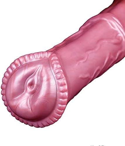 Soft Optional Size Ribbed Suction Artificial Horse Dildo Multi Color Silicone Made Massive Head Textured (M) - Image 2