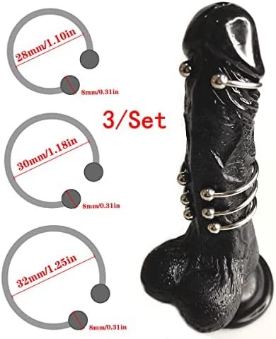 Anmooee Stainless Steel Cock Ring 2 Beads Penis Ring Glans Stimulating Penis Opening Loop Sex Delay Ejaculating Toys For Men B - Image 2