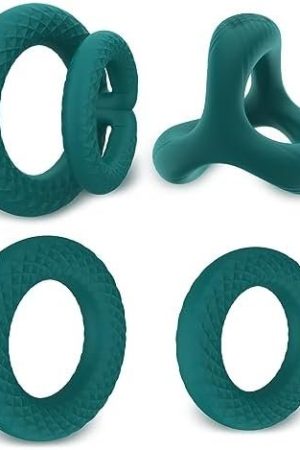 Ssunnii Penis Ring 4 Pack Silicone Cock Ring With Different Sizes For Men Longer Lasting Erection, Thick Erection Ring Stretchy Stamina Cock Rings For Couples Sexual Enhancing Male Harder Erections