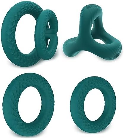 Ssunnii Penis Ring 4 Pack Silicone Cock Ring With Different Sizes For Men Longer Lasting Erection, Thick Erection Ring Stretchy Stamina Cock Rings For Couples Sexual Enhancing Male Harder Erections