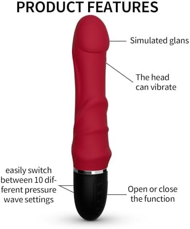 Realistic Dildo Vibrator, 10 Powerful Vibration Modes For Clitoral And G-Spot Stimulation, 9.3 "Dildo Female Vibrator For Multiple Stimulation, Adult Sex Toys And Games (Red) - Image 3