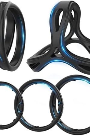 Silicone Penis Rings Set, 5 Different Sizes Cock Rings For Erection Enhancing, Adult Penis Ring For Man, Soft Silicone Adult Sex Toys For Couple, Stretchy Safe Penis Rings For Male Sexual Wellness