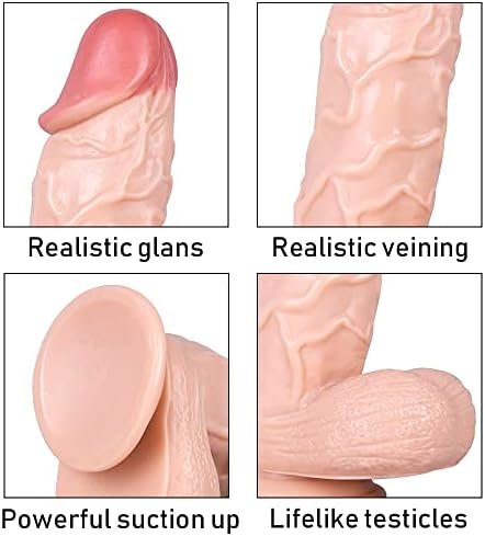 Huge Realistic Dildo, Soft Silicone Dildo With Strong Suction Cup For Hands-Free Play, Adult Sex Toys For Anal Play, Big Adult Sex Toys For Women & Men - Image 3