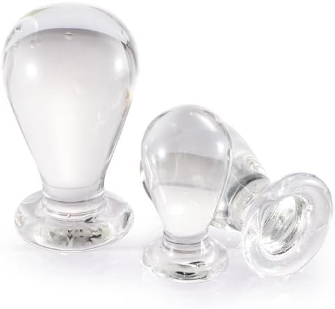 Ferch Glass Anal Butt Plug, Mini Crystal Anal Trainer Toys, Unisex Bum Plug For Men Women,3.4 * 1.6In (S) - Image 3