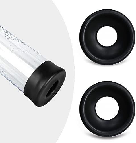 Silicone Sleeves For Adorime Penis Pump,Back-Up Universal Silicone Base Ring, 2 Pcs (Xl) Black