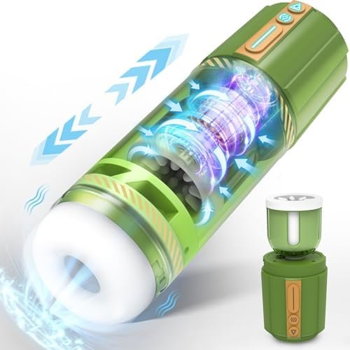 Automatic Male Masturbator Sex Toy - Zemalia Sex Toys For Men With Upgrade 8 Thrusting Rotating & 5 Vibrating, 3D Realistic Sleeve Adult Sex Toys, Electric Pocket Pussy Male Stroker With Touch Button