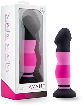 Blush Avant D1 Hot ‘N’ Cool - 7 1/2 Inch Beginner Platinum Cured Silicone Strap On Dildo - Pegging Prostate Massage - Easy To Clean Suction Cup Harness Compatible - Hands Free Colorful Female Sex Toy