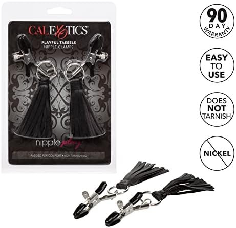 Calexotics Novelties Nipple Play Playful Tassels Nipple Clamps - Black, 1 Count (12956Black_) - Image 3