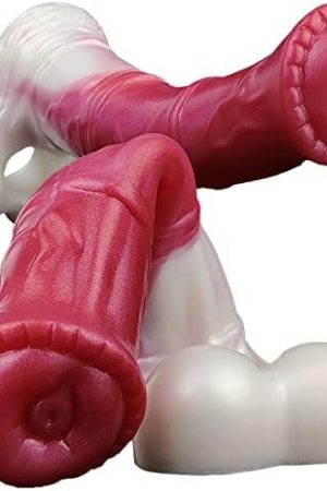 Penis Rooster Sleeve, Pink White Mixed Colored Horses And Fake Penis Men Penis Extension Increases And Thickened Pennis Easy To Clean Soft Silicone Material Partner Couple Sex Delay Time Ring (Small,)