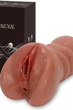 Male Masturbator Lifelike Sex Doll 3D Textured 2In1 Brown Realistic Pussy Adult Sex Toy Pocket Stroker Toy Vagina And Tight Anal 2 Holes Design Flight Pilot Men'S Sex Pleasure Devices 1.32Lbโฆ
