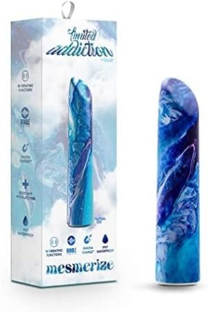 Limited Addiction Mesmerize Power Vibe - 10 Rumbletech Powered Deep Rumbly Vibration Settings - Satin Smooth Texture - Rechargeable - Ipx7 Waterproof - Clitoral Vibrator Massager Sex Toy For Him Her