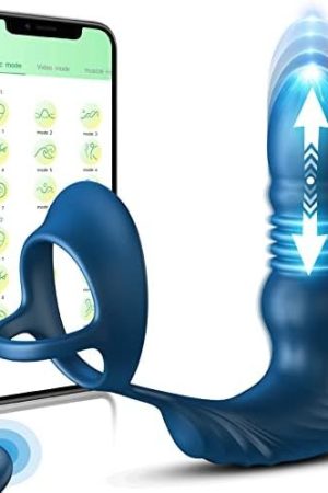 Sex Toys For Men Anal Plug - Krumppo Adult Toys Thrusting Prostate Massager With Cock Ring, Anal Toys App Remote Control Anal Vibrator Butt Plug Sex Toys For Men, Anal Sex Toys For Men Couples