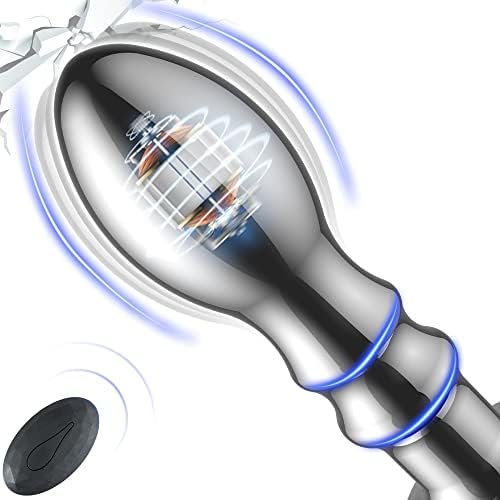 Vibrating Butt Plug Metal Anal Vibrator With 10 Vibration Modes For Prostate Massager,Anal Plug Toy Remote Control For Anal Stimulation,Anal Sex Toys For Men, Women And Couples
