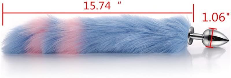 Women'S Fetish Restraint Bdsm Faux Fur Cat Ears Hair Anal Plug Tail Sex Toys For Sm Cospaly Party Accessory (Pink) - Image 3