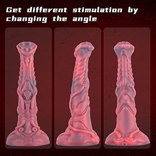 Nothosaur 「Necrons」 10.6" Realistic Dildo Lifelike Huge Silicone Dildo, With Strong Suction Cup For Hands-Free Play, For G-Spot Dildos Anal Sex Toys For Women And Couple, Limited Color Burgundy,M - Image 2