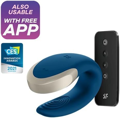 Satisfyer Luxury Double Love Couples Vibrator With App Control And Wireless Remote - G-Spot And Clitoral Stimulation, Partner Toy - Compatible With Satisfyer App, Waterproof, Rechargeable (Black) - Image 2