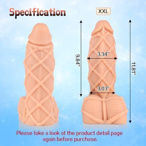 Tariss'S Silicone Anal Dildo Soft Anal Plug Textured Sex Toy For Anus Dilation For Men Women Couple Beige Xxl 11.81 Inch - Image 3
