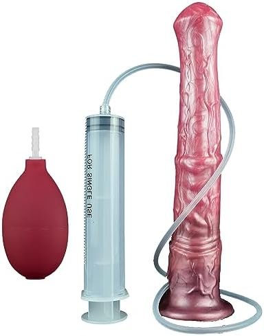 Multi Color Silicone Soft Big Long Horse Dildo Squirting Dildo Anal Plug Optional Size With Suction Base (L)