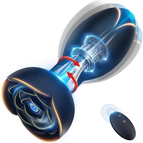 Anal Plug Vibrator With Remote Control Sex Toys For Men Women, Prostate Massager With 10 Rotation Vibration Modes, Adult Sex Toys Vibrating Butt Plug Anal Toys Vibrators Male Sex Toys Couple Pleasure