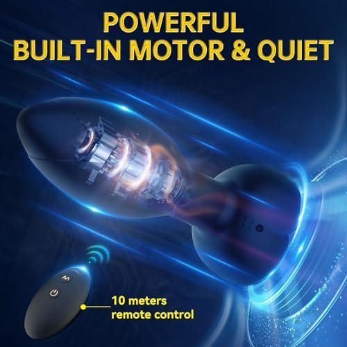 Anal Plug Vibrator With Remote Control Sex Toys For Men Women, Prostate Massager With 10 Rotation Vibration Modes, Adult Sex Toys Vibrating Butt Plug Anal Toys Vibrators Male Sex Toys Couple Pleasure - Image 3