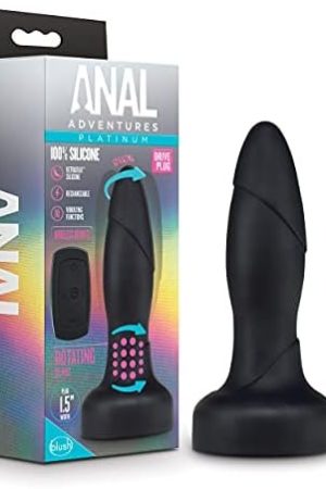 Blush 10 Function Vibrating Gyrating Rotating Pleasure Beads For Rimming Rechargeable Ultrasilk Silicone Anal Plug Massager Wireless 4 Way Remote Controlled Vibrator Sex Toy For Her Him Men