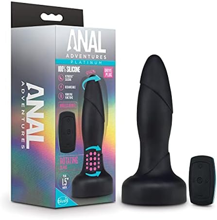 Blush 10 Function Vibrating Gyrating Rotating Pleasure Beads For Rimming Rechargeable Ultrasilk Silicone Anal Plug Massager Wireless 4 Way Remote Controlled Vibrator Sex Toy For Her Him Men