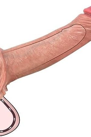 Ultra-Soft Realistic Penis Sleeve Extender Cock Rings For Men Erection Sex, Silicone Penis Extension Reusable Sleeve Male Sex Toys, Penis Ring Sheath Adult Sex Toy For Men Couples