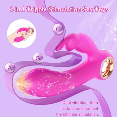 Adult Sex Toys Rose Anal Dildo Vibrator - Female G Spot Rabbit Vibrators With 10 Mode Clitoral Nipple Stimulator Vibrator Wand Massager Sex Toy Vibrating Realistic Dildos For Women Couples Sex Machine - Image 2