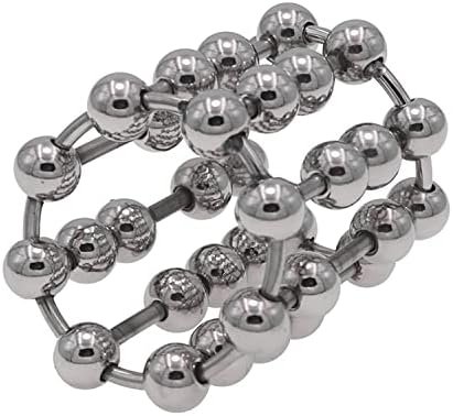 Selgurfos Stainless Steel Penis Ring Vaginal Dilator Glans Ring Enhancer Penis Wolverine Sleeve With Beads For Male Bondage Sex Toys (Extra Small 25-25Mm)