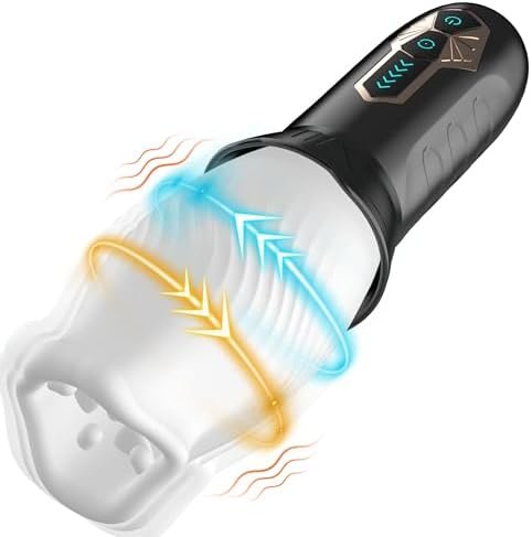 Sex Toys For Men Automatic Male Masturbator, Male Sex Toys Masturbators Cup With 5 Two-Way Rotating & 10 Vibrating Modes, Adult Toys Electric Pocket Pussy Male Stroker Blowjobsex Machine For Men