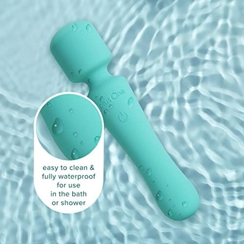 Plusone Wand Vibrator For Muscle Relaxation - Made Of Body-Safe Silicone, Fully Waterproof, Usb Rechargeable - Handheld Massager With 10 Vibration Settings, Teal - Image 3
