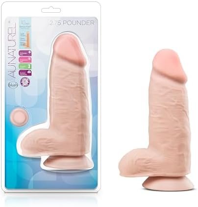 Blush Au Naturel 10 Inch 2.75 Pound Extra Thick Realistic Sensa Feel Soft Dual Density Dildo With Suction Cup - Vanilla