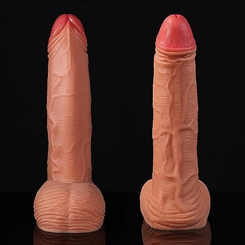 2.6'' Diameter Extra Large Dildo, 13.5'' Realistic Dual Density Dildo With Suction Cup For Male Anal Dildo, Huge Thick Silicone Dildos Giant Penis Sex Toys For Female G Spot Stimulate - Image 2