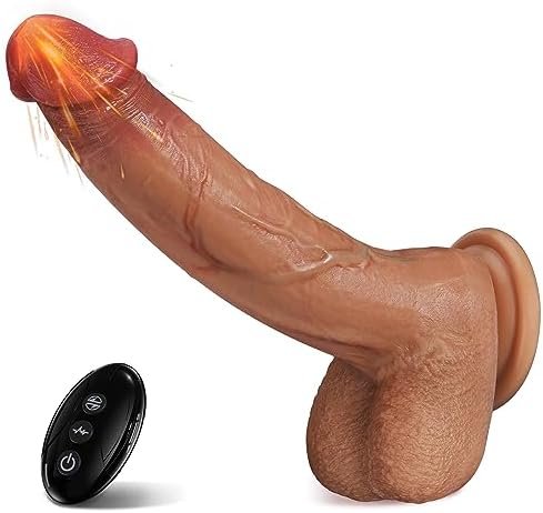 Thrusting Dildo Vibrator Sex Toys With 5 Thrusting 8 Vibrations Modes, 9 Inch Vibrating Dildos For Women Clit G Spot Anal Play,Adult Sex Toy With Strong Suction Cup For Women Men Couple Pleasure