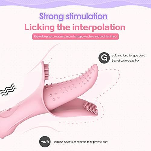 Female Masturbator Clitoral G Spot Tongue Licking Vibrator With 10 Frequency Vibrating Nipples Massager Vaginal Breast Anal Sex Toys For Women Masturbation & Couples (Rose) - Image 2