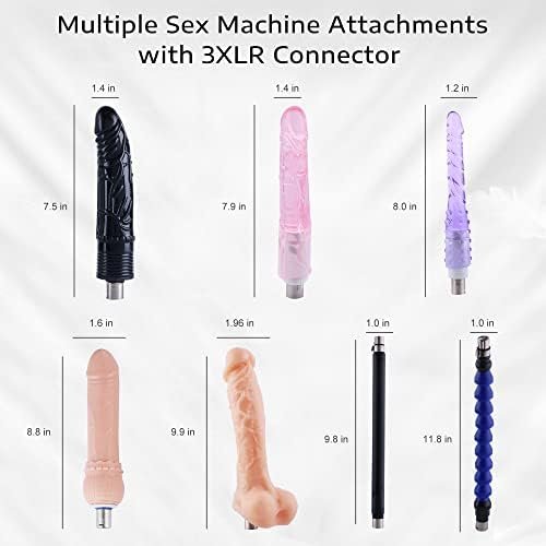 Auxfun Sex Love Machine Adult Toy, Thrusting Fucking Device With Realistic Dildo For Man And Women, 3Xlr Connector Automatic Machines With 7 Attachments For Beginners And Couples - Image 3