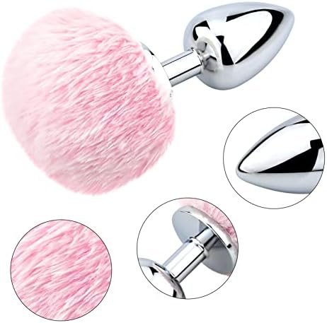 Fst Anal Plug Trainer With Imitation Fluffy Bunny Tail, Stainless Steel Butt Plug Role Play Anal Sex Toys For Men Women Couples - Image 3