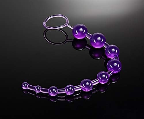 Blush Basic Beads - 12 Inch Non Porous Body Safe Anal Beads - Smooth And Seamless - Graduated Beads Up To 1" Maximum Width - Beginners Anal Play Sex Toys For Women Couples - Clear Purple - Image 3