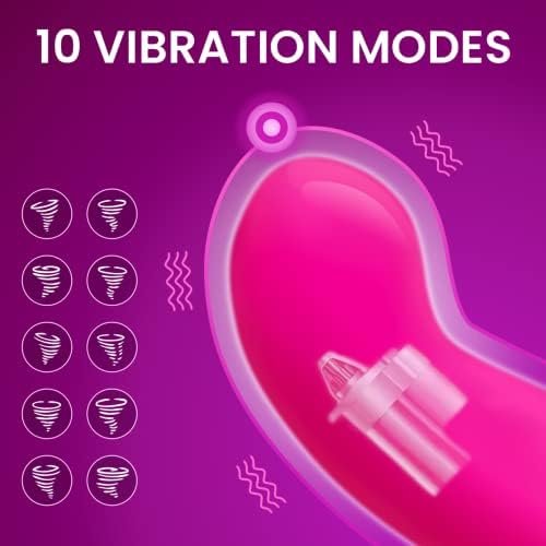 G Spot Vibrator Dildo With 10 Vibration Modes, Sex Toys For Women Clitoris G Spot, Waterproof Powerful Rose Toy For Women And Couples Pink - Image 3