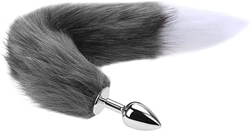 Smooth Long Fox Tail With Anal Plug Flirting Animal Tail Butt Plug Sm Role Play Sex Toys For Women Men Couple Romi (S)