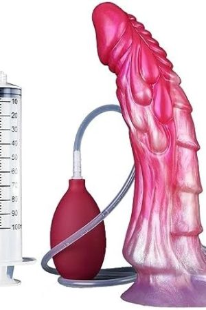 Soft Dragon Silicone Dildo Curved Shape Realistic Dildo Squirting Suction Multi Color Medium Size Monster Bumpy (Squirting)