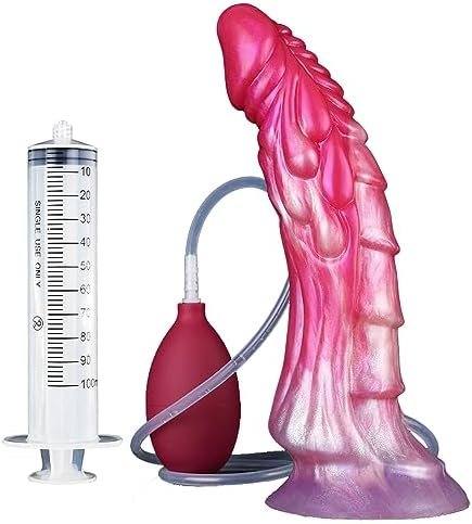 Soft Dragon Silicone Dildo Curved Shape Realistic Dildo Squirting Suction Multi Color Medium Size Monster Bumpy (Squirting)